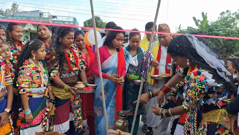 दाजुभाइको दीर्घायुको कामना गर्दै मनाए रानाथारू महिलाले तिज